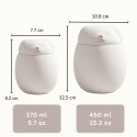 Personalised Ceramic Dog Urn with Sleeping Pet Lid – Pet Cremation Urn for Ashes with Name, Dates & Eternal Love Design