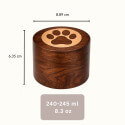 Personalised Wooden Dog Urn with Aluminium Plate  – Pet  Memorial Urn with Engraved Name & Dates
