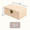 Personalised Light Wood Dog Urn with Photo – Custom Memorial Box with Tribute, Name & Dates