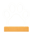 Personalised Dog Memorial Light with Four Photos – Paw-shaped LED Pet Tribute Lamp with Engraved Name & Dates on Acrylic Plaque