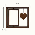 Personalised Wooden Dog Memorial Photo Frame – 360° Rotating Engraved Pet Tribute with Name & Dates