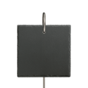 Personalised Square Dog Grave Marker with Metal Hook Stake – Slate Pet Memorial Garden Plaque with Name, Dates & Tribute
