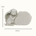 Personalised Dog Angel Memorial Headstone with Name & Tribute – Weatherproof Resin Grave Marker for Garden Display